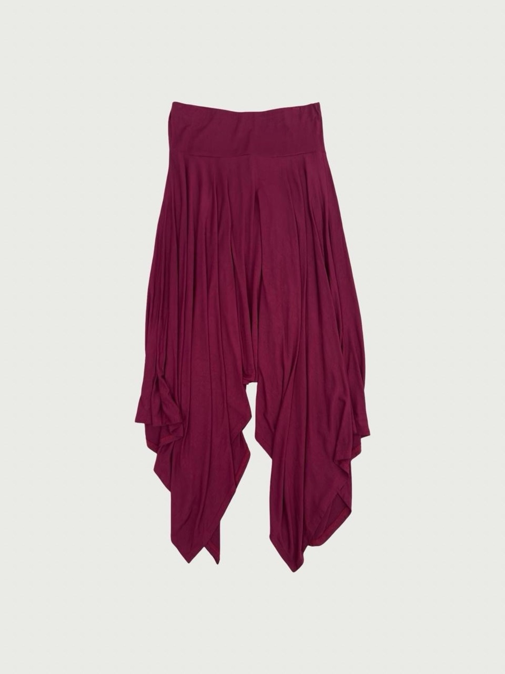 Wine Red Fairy Hem Midi Skirt